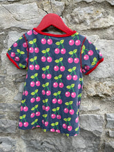 Load image into Gallery viewer, Cherries A-line T-shirt  5y (110cm)
