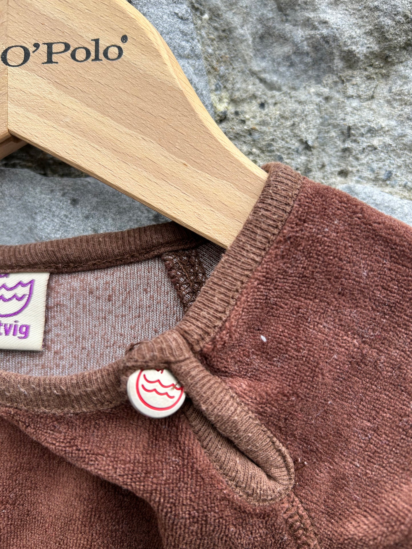 Brown velour tunic 12-18m (80-86cm)