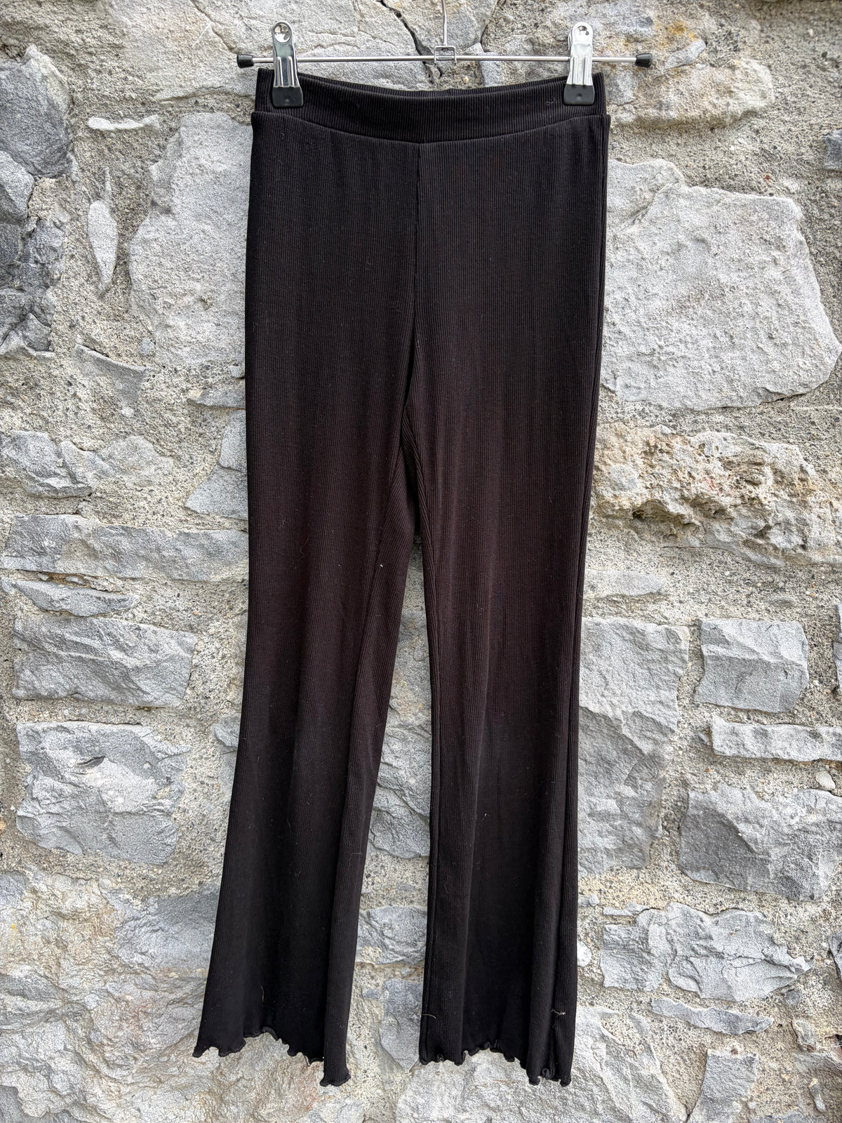 Black ribbed flares 9-10y (134-140cm)
