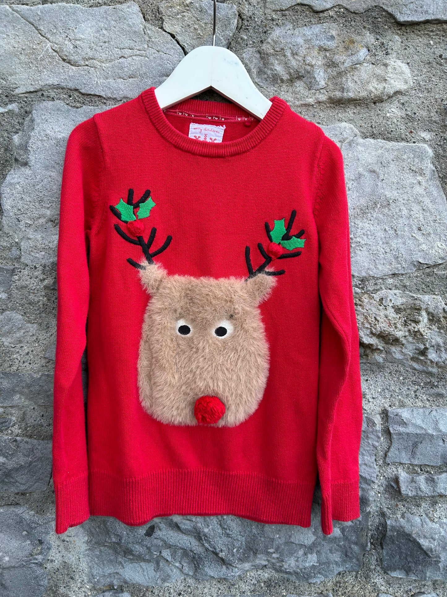 Reindeer red jumper 7-8y (122-128cm)