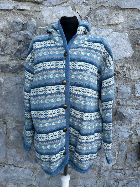 Blue&white Nordic-style sweater uk 14