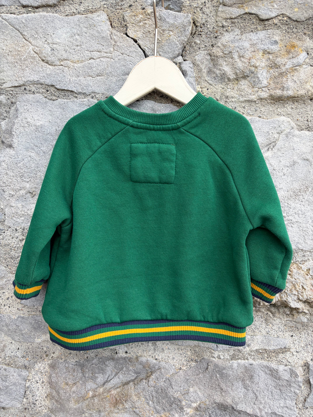 Baseball bear green sweatshirt  9-12m (74-80cm)