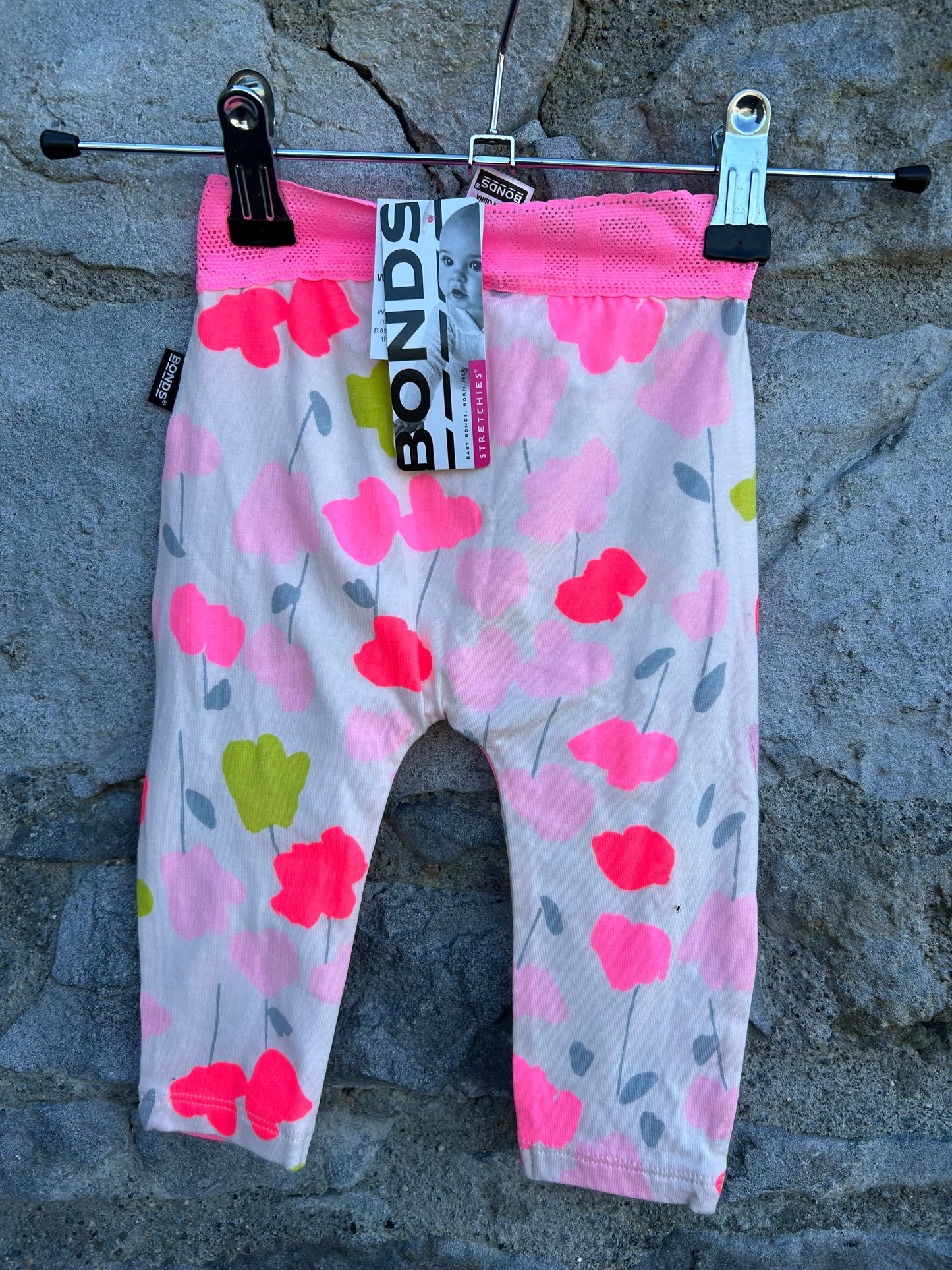 Neon flowers leggings   6-9m (68-74cm)