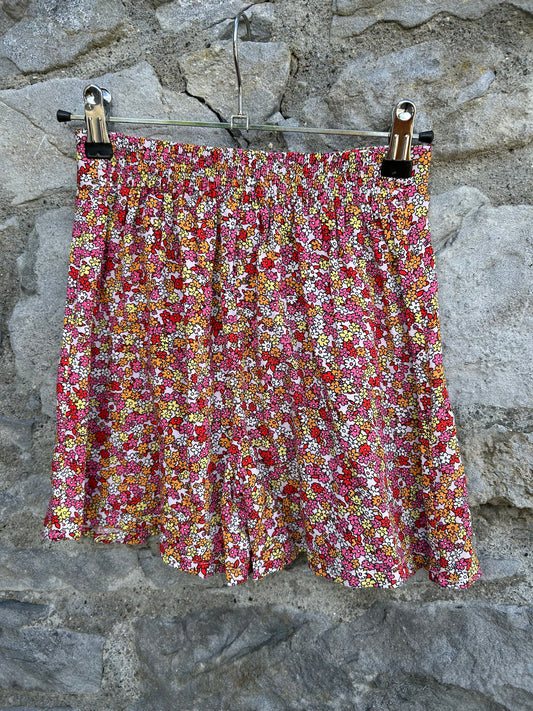 Red flowers skort  7-8y (122-128cm)