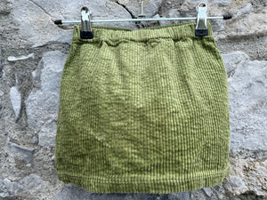 Green thick cord skirt  18-24m (86-92cm)