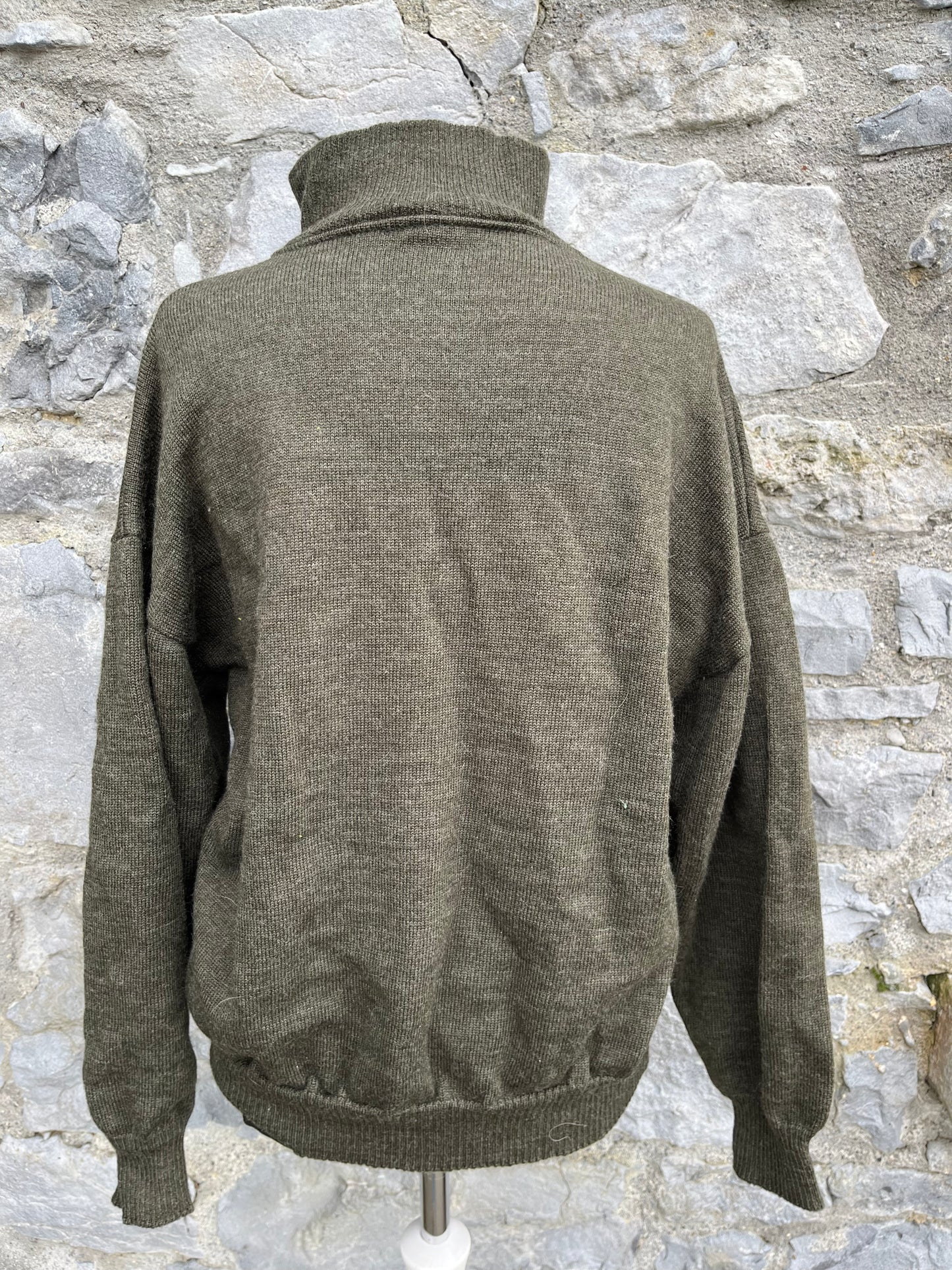 90s khaki foxes jumper S/M