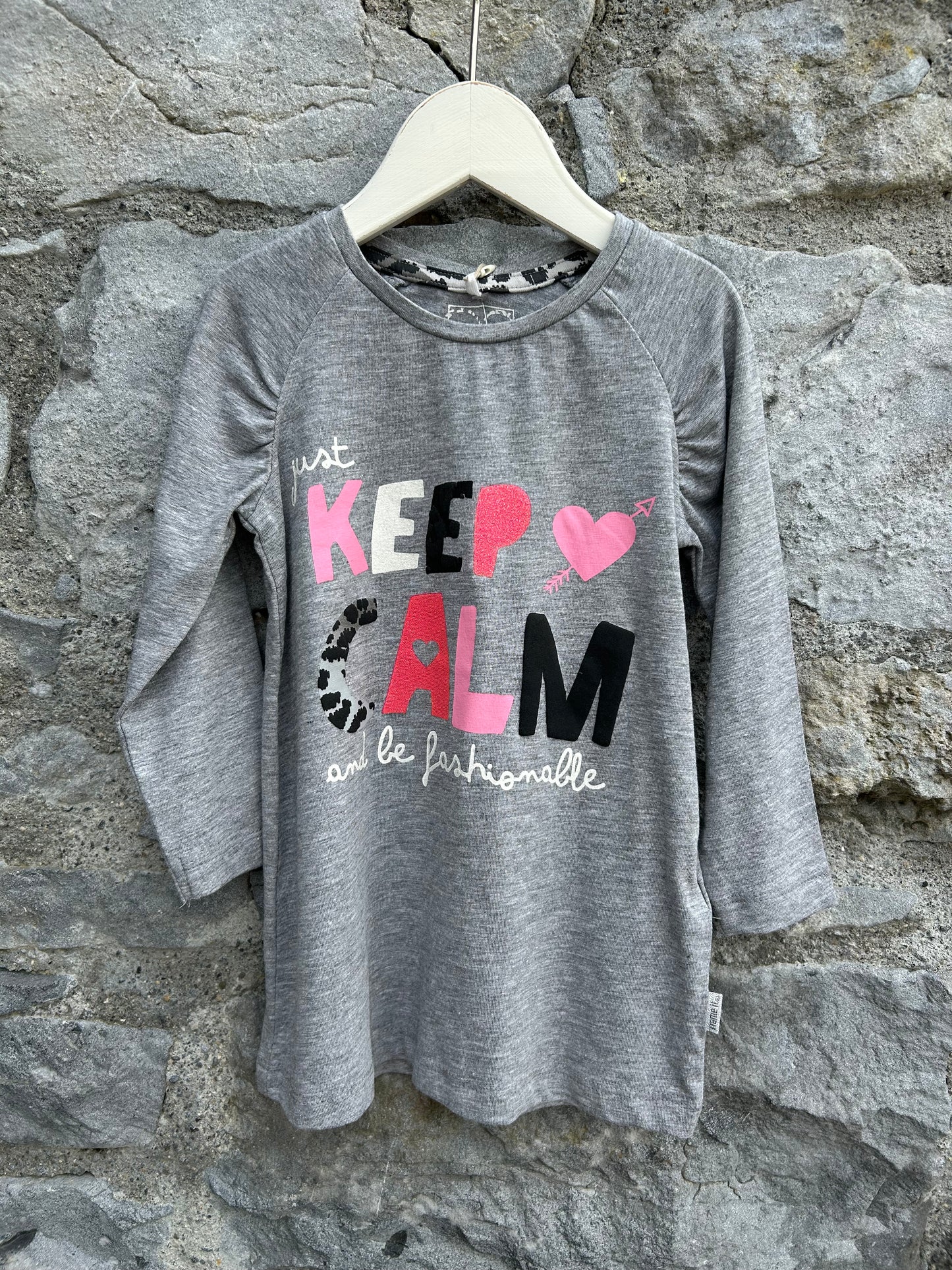 Keep Calm grey dress  9-12m (74-80cm)
