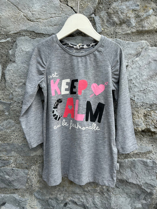 Keep Calm grey dress  9-12m (74-80cm)