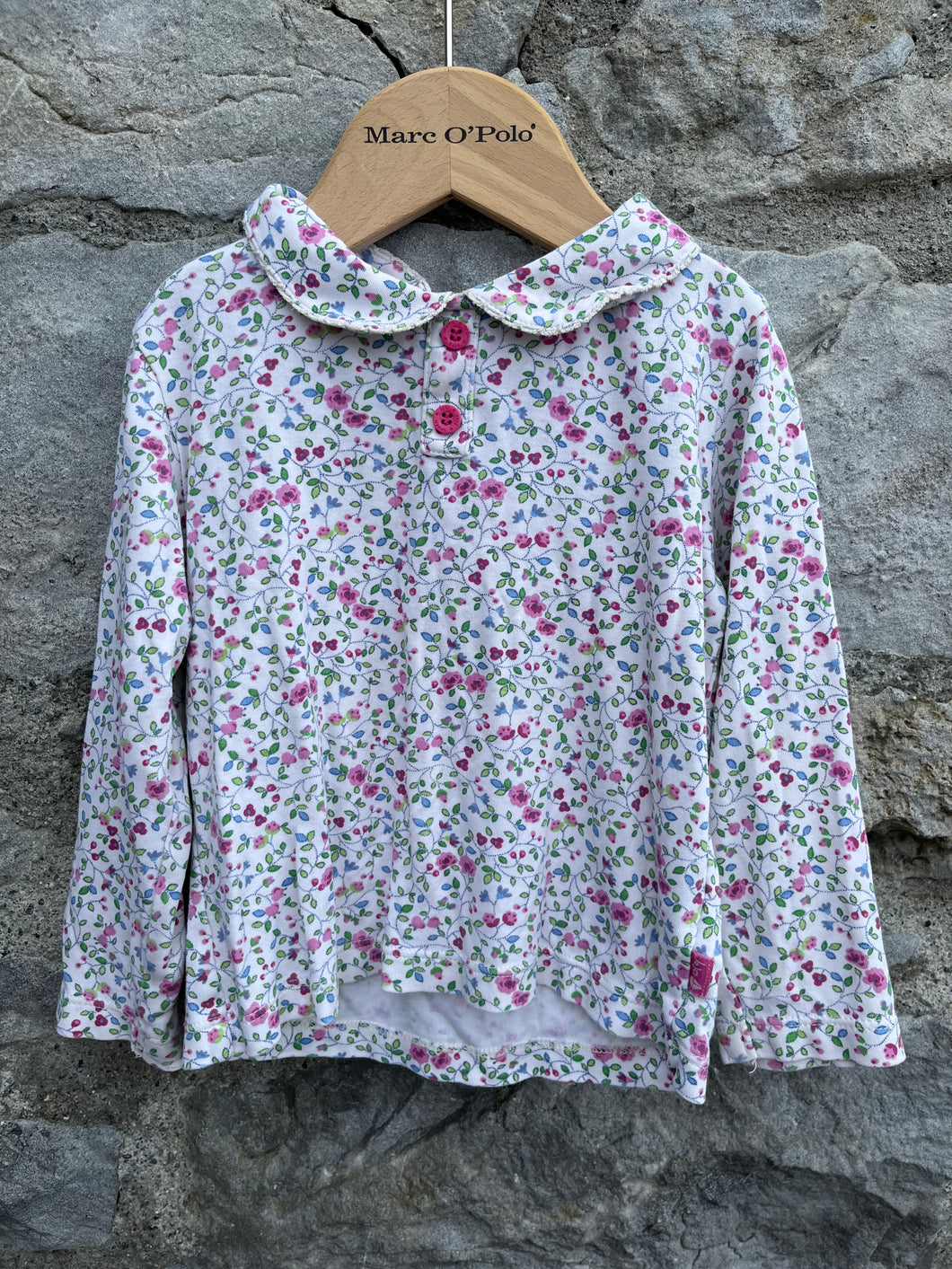 Floral top with Peter collar  2-3y (92-98cm)