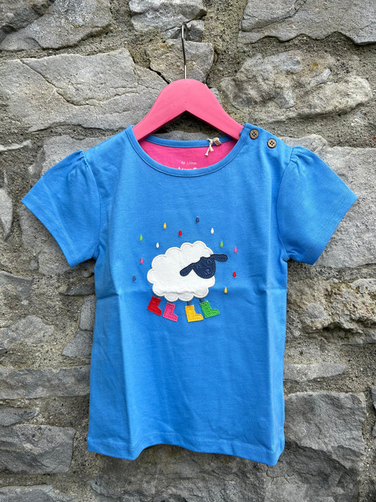 Sheep blue T-shirt  3y (98cm)