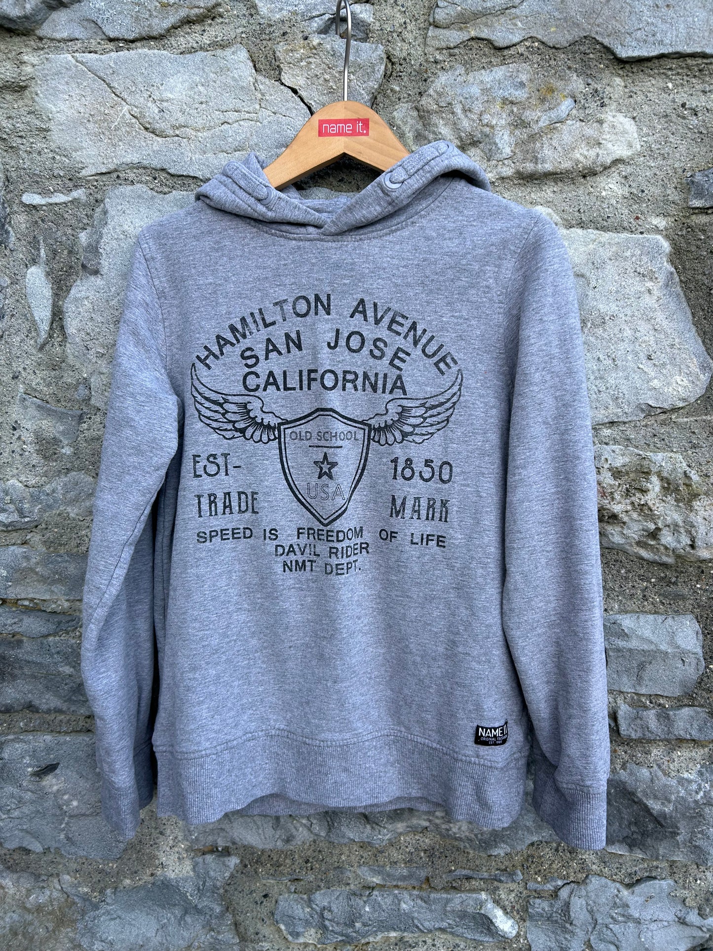 Hamilton grey hoodie 9-10y (134-140cm)