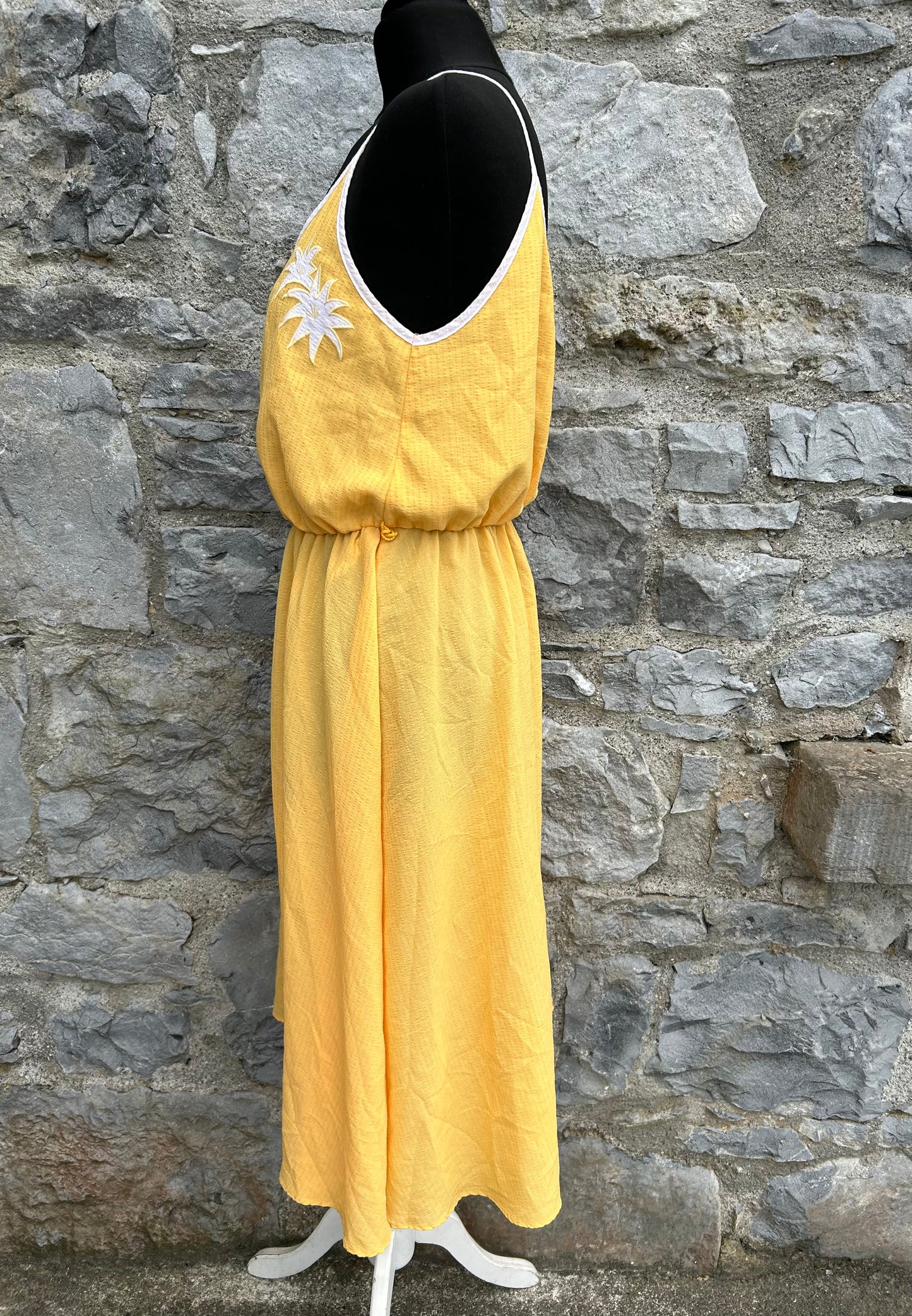 80s yellow dress uk 12