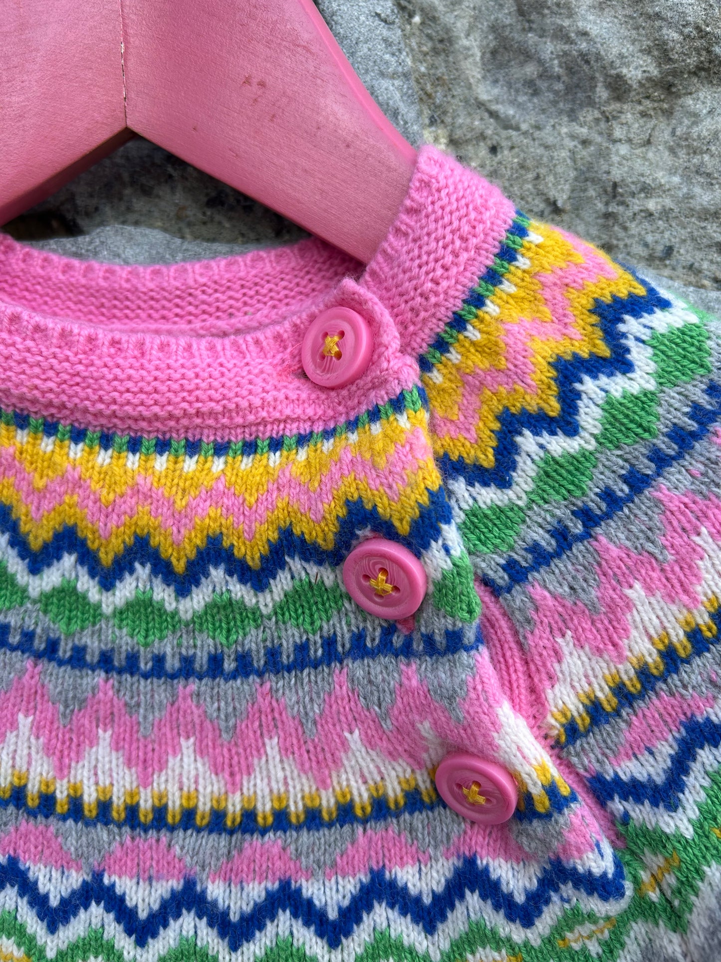 Lucy Dress Bright Petal Pink knitted dress  5-6y (110-116cm)