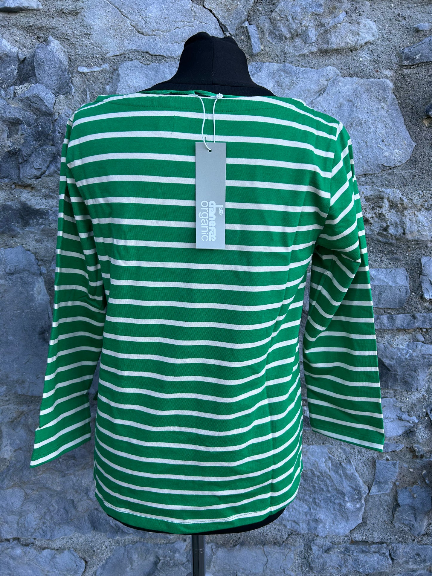 Green stripy top uk 8-10