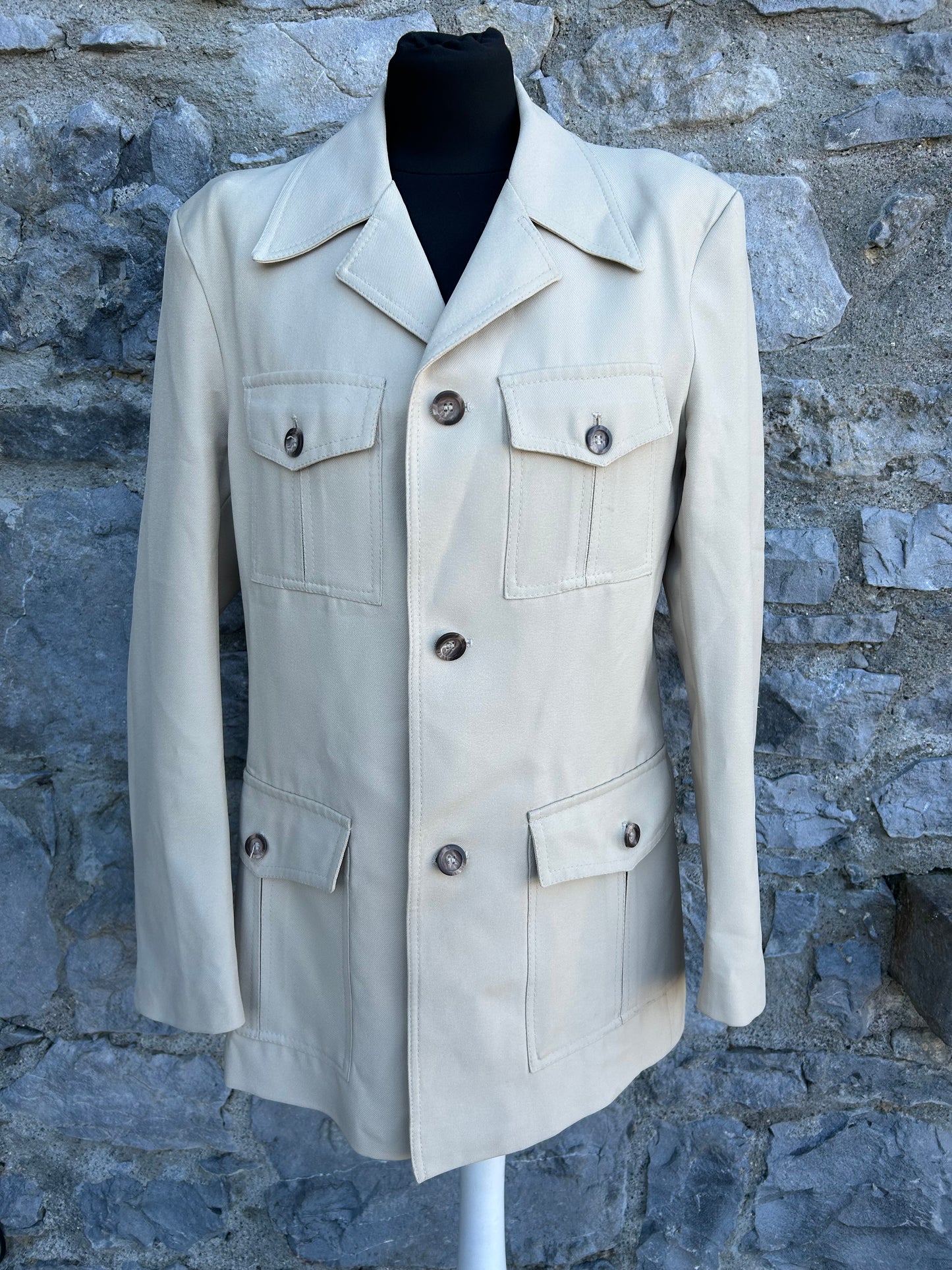 70s beige jacket Small