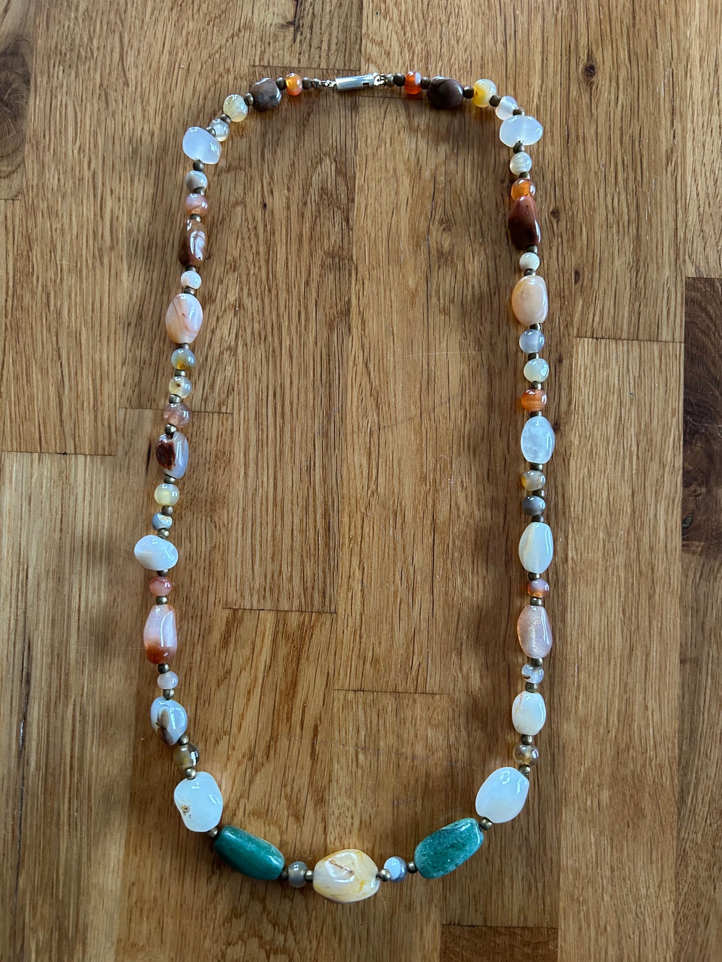 Multicolor agate necklace