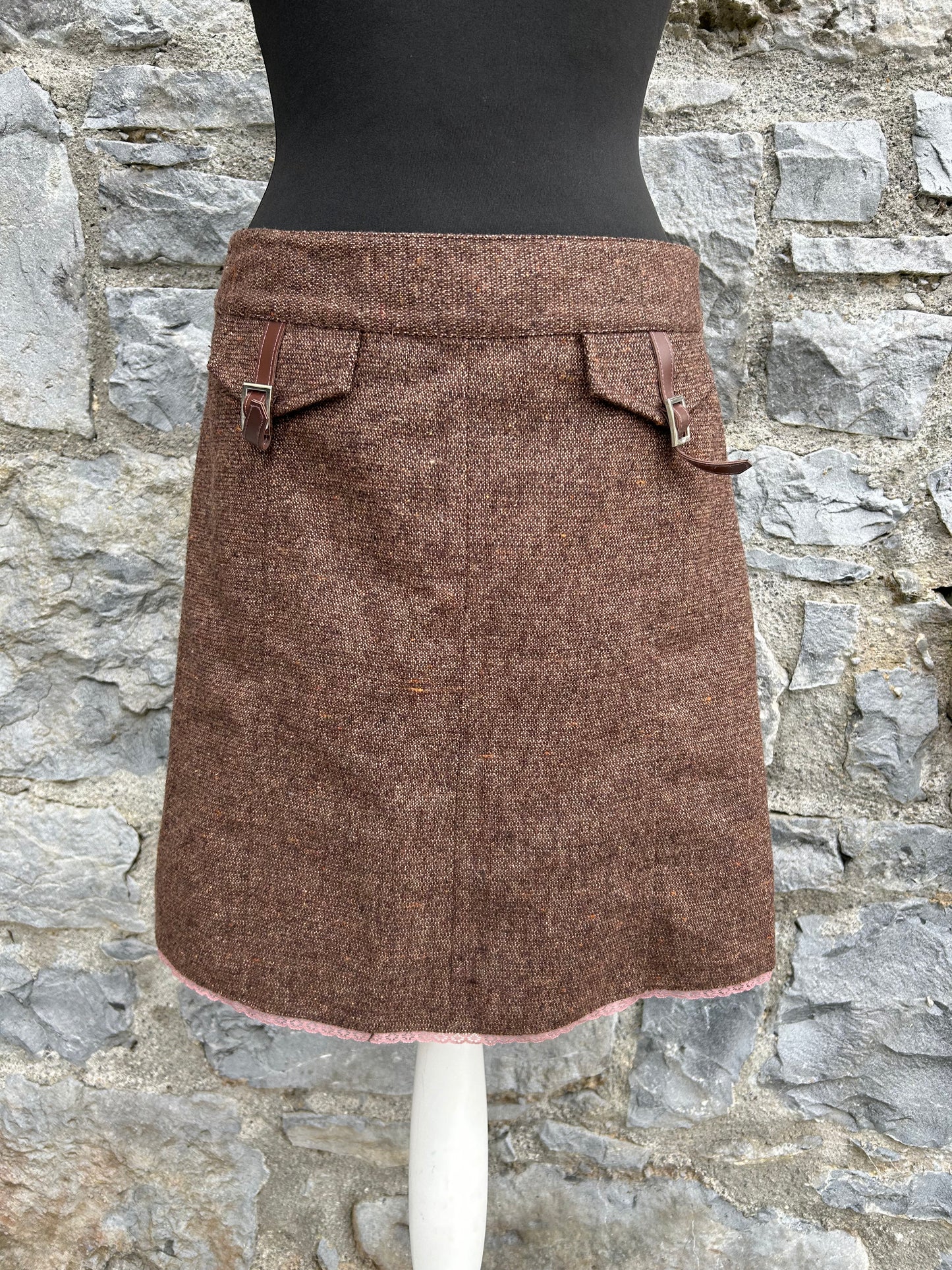 Brown tweed skirt uk 10