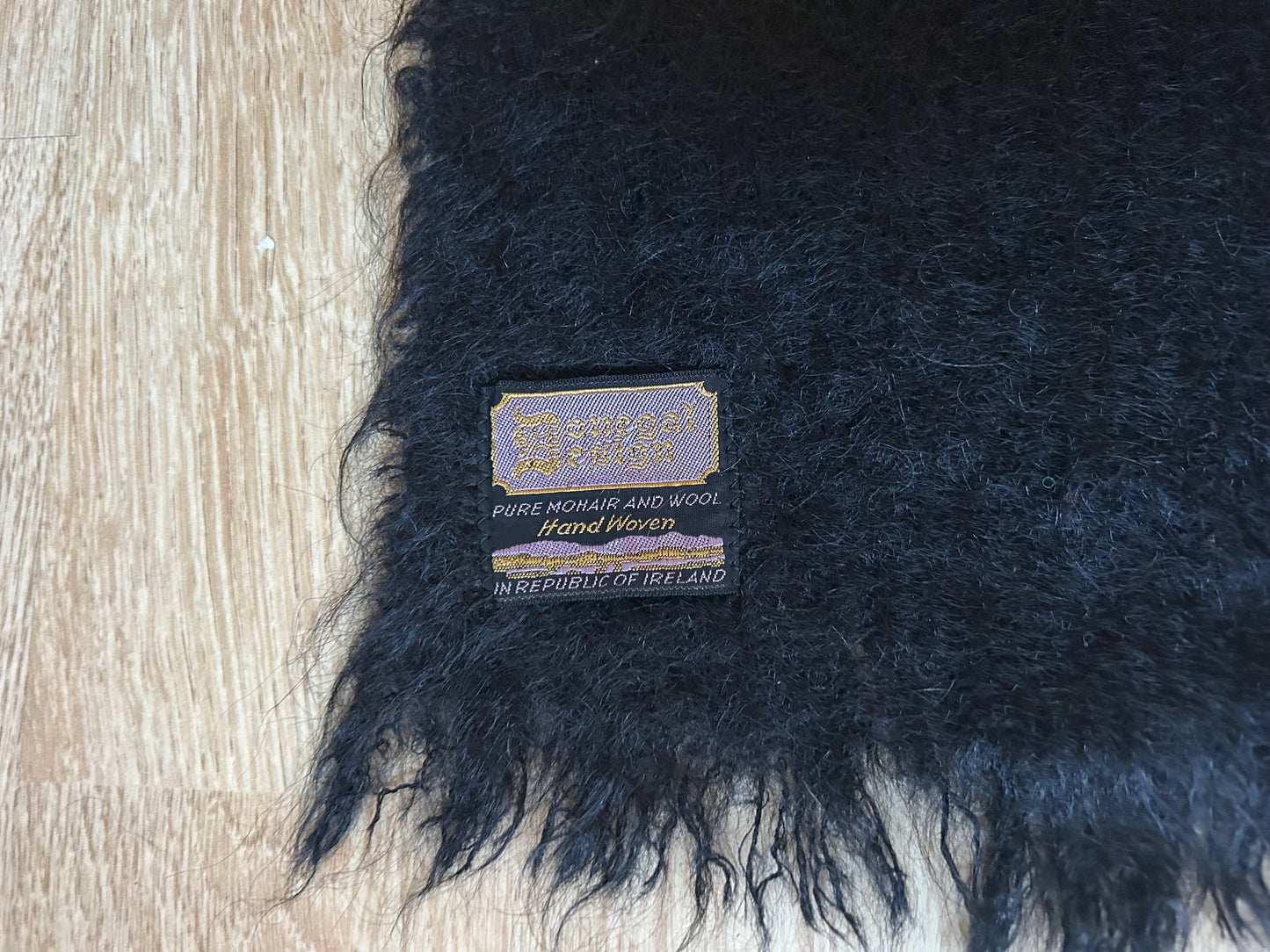 Black mohair scarf