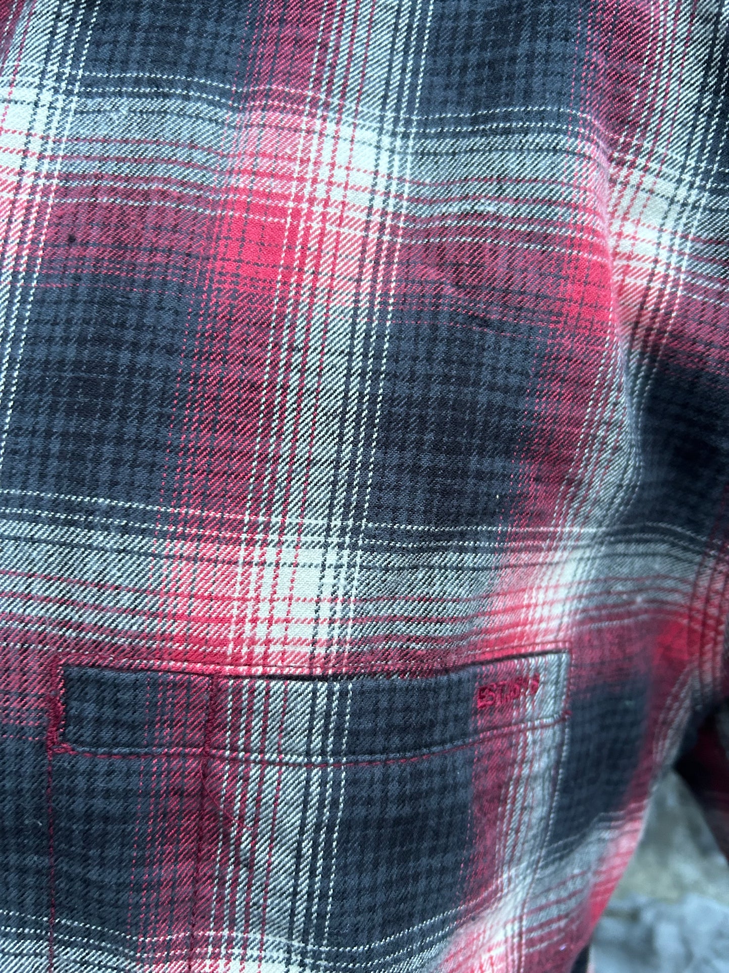 Red&navy check shirt  Large