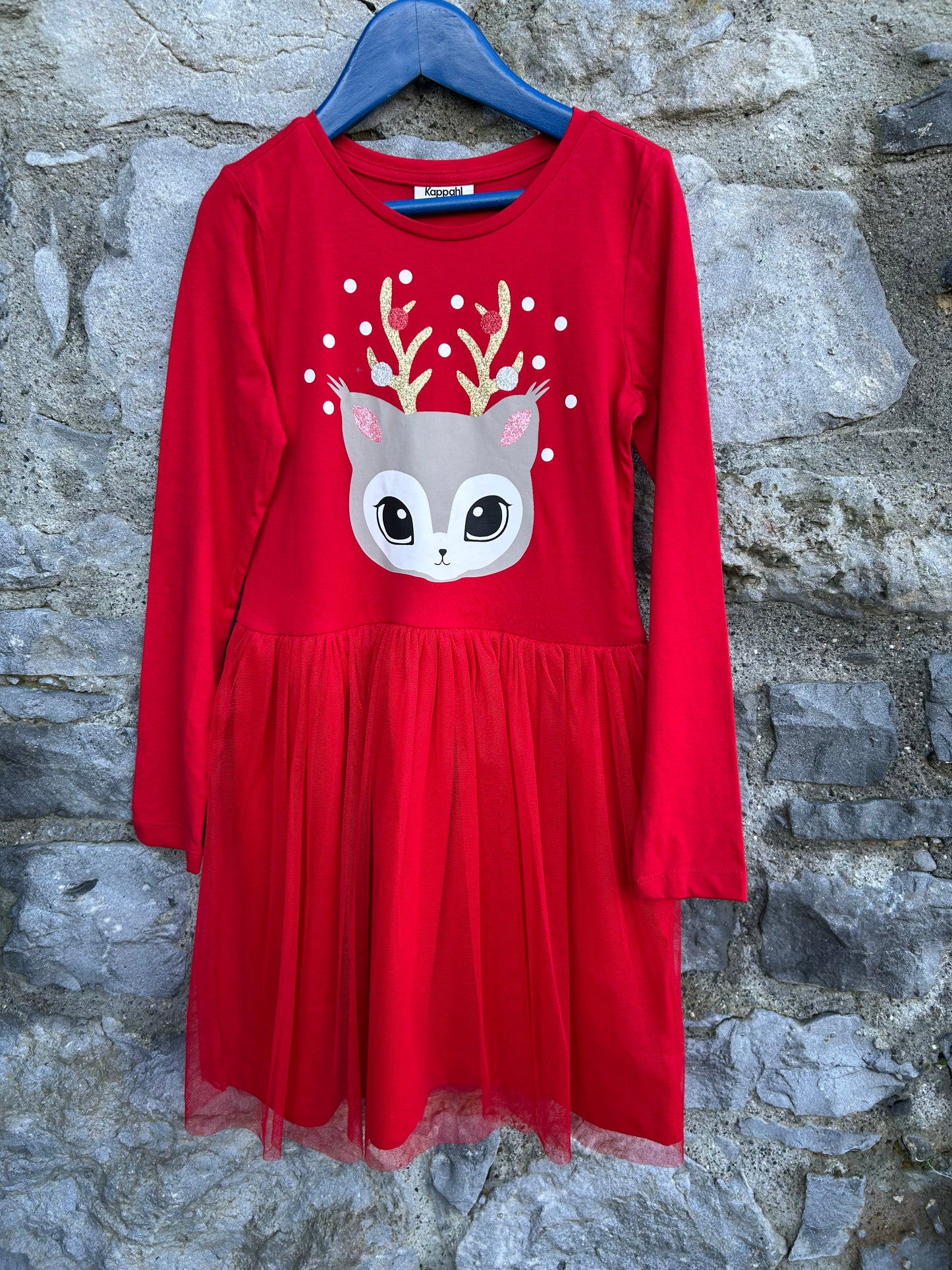 Reindeer red dress 7-8y (122-128cm)