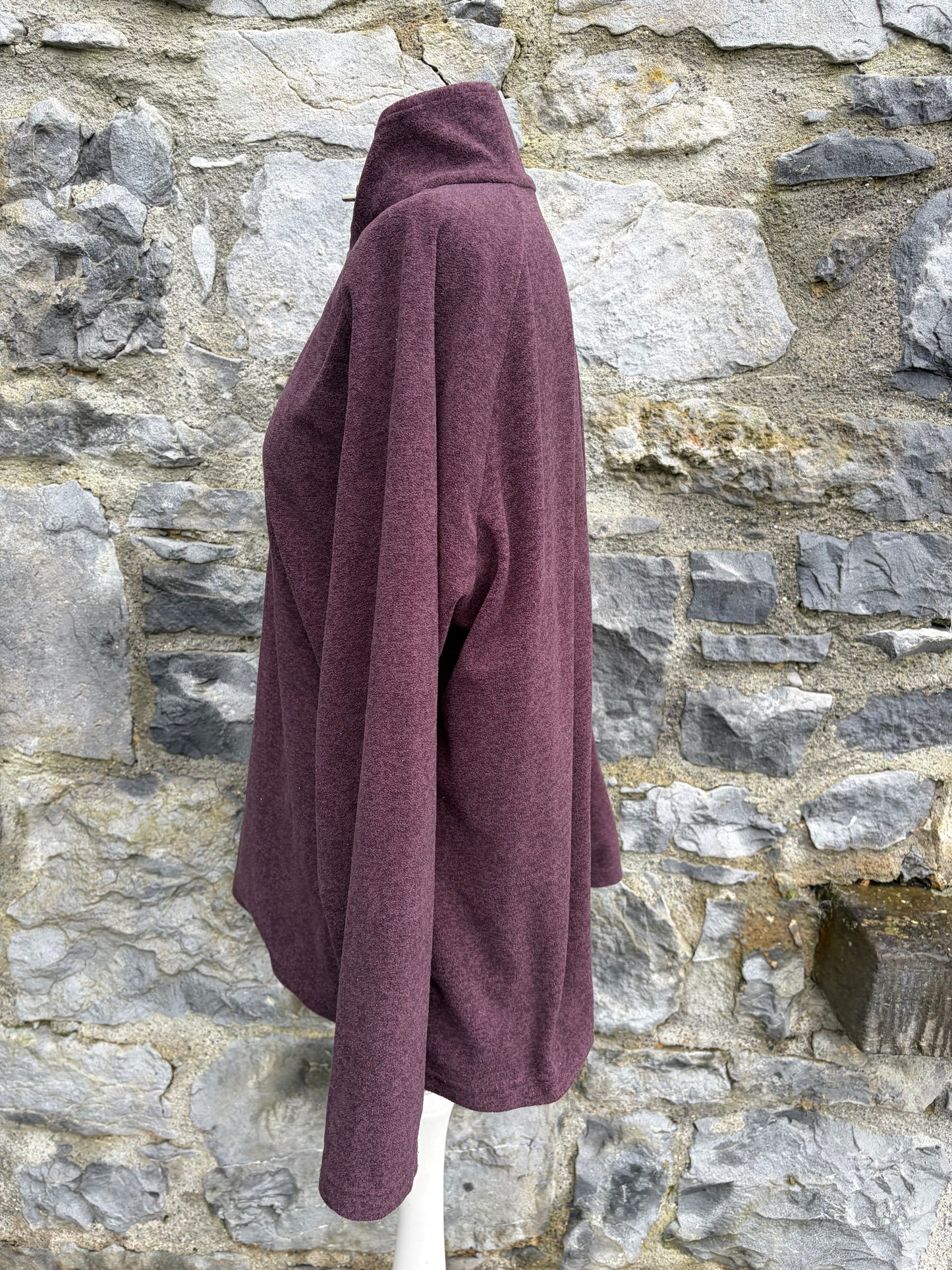 Plum quarter-zip fleece pullover  uk 18