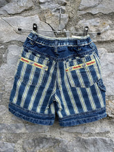 Load image into Gallery viewer, 90s stripy denim shorts  3y (98cm)
