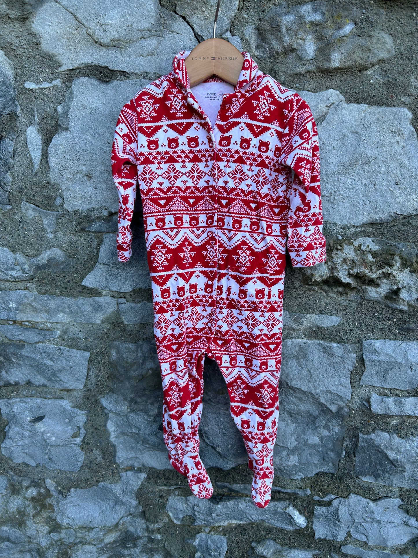 Red&white Christmas onesie  6-9m (68-74cm)