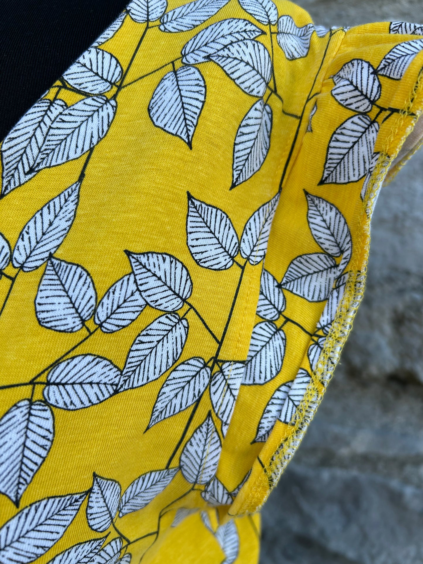 Yellow leaves dress uk 10