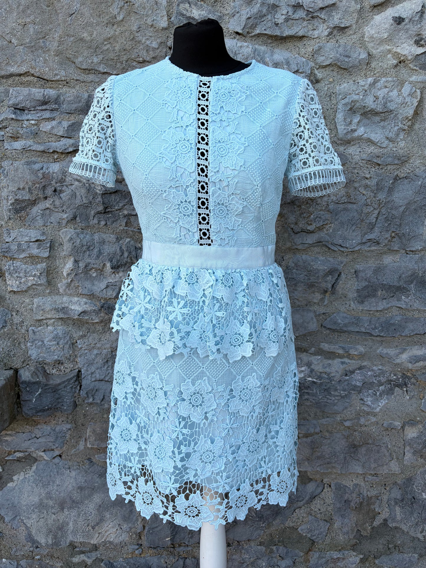 Dixa Layered Lace blue dress uk 8