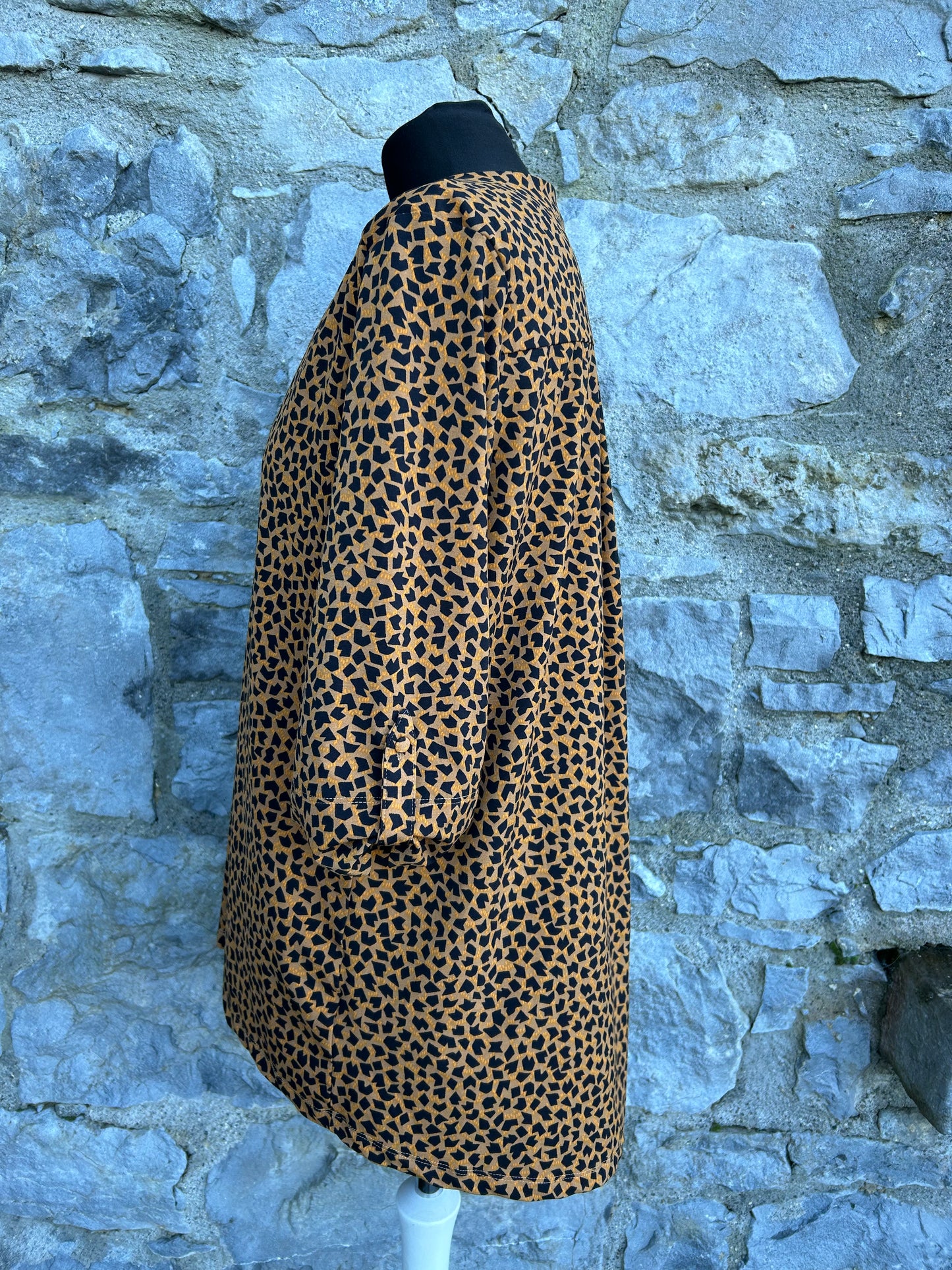 Brown patterned long top uk 12