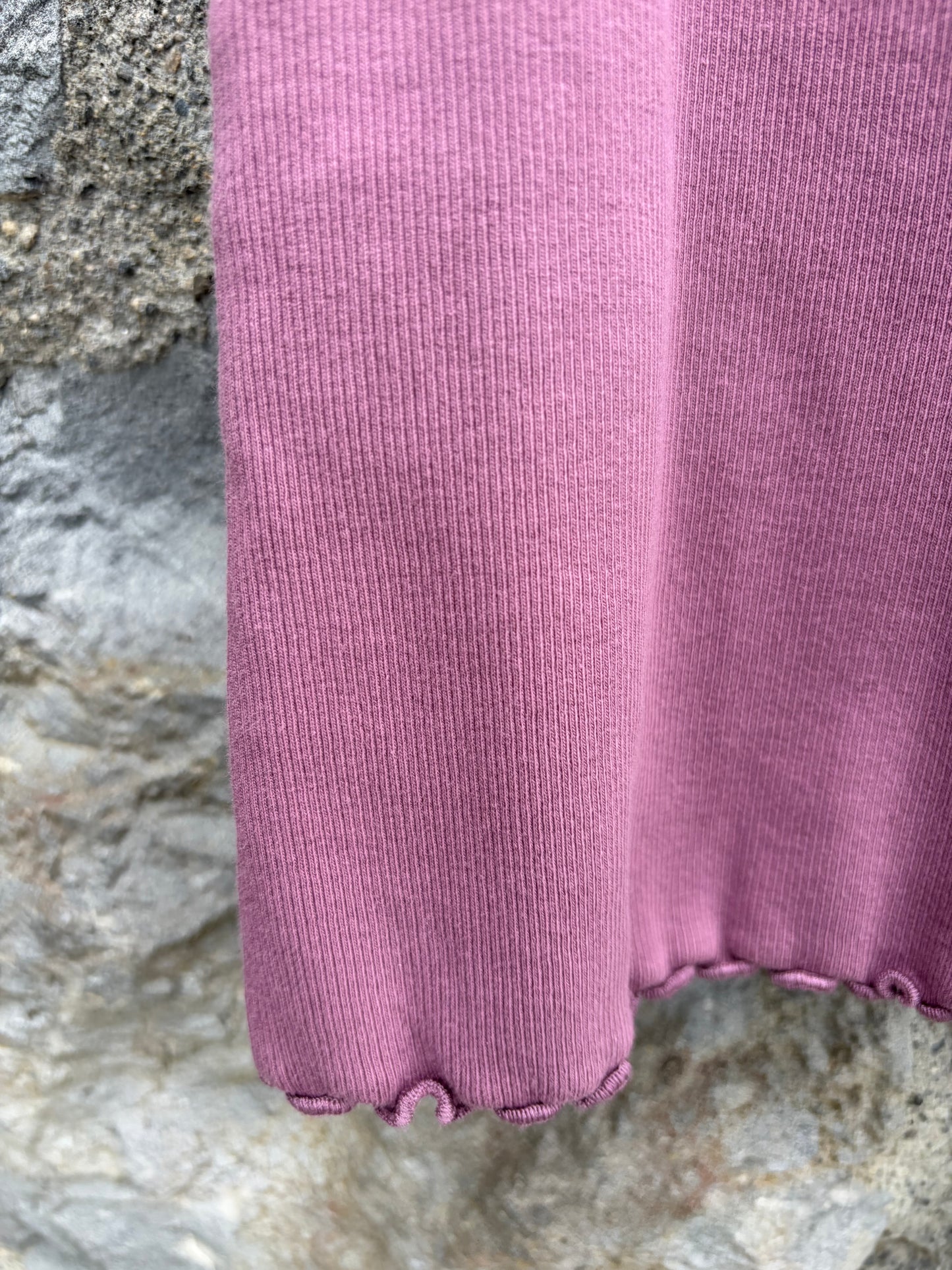 Plum ribbed flares  9-10y (134-140cm)