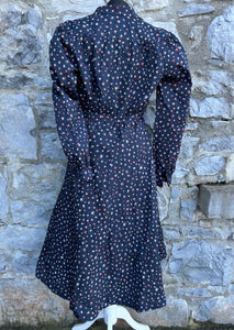 80s black spotty dress uk 12-14