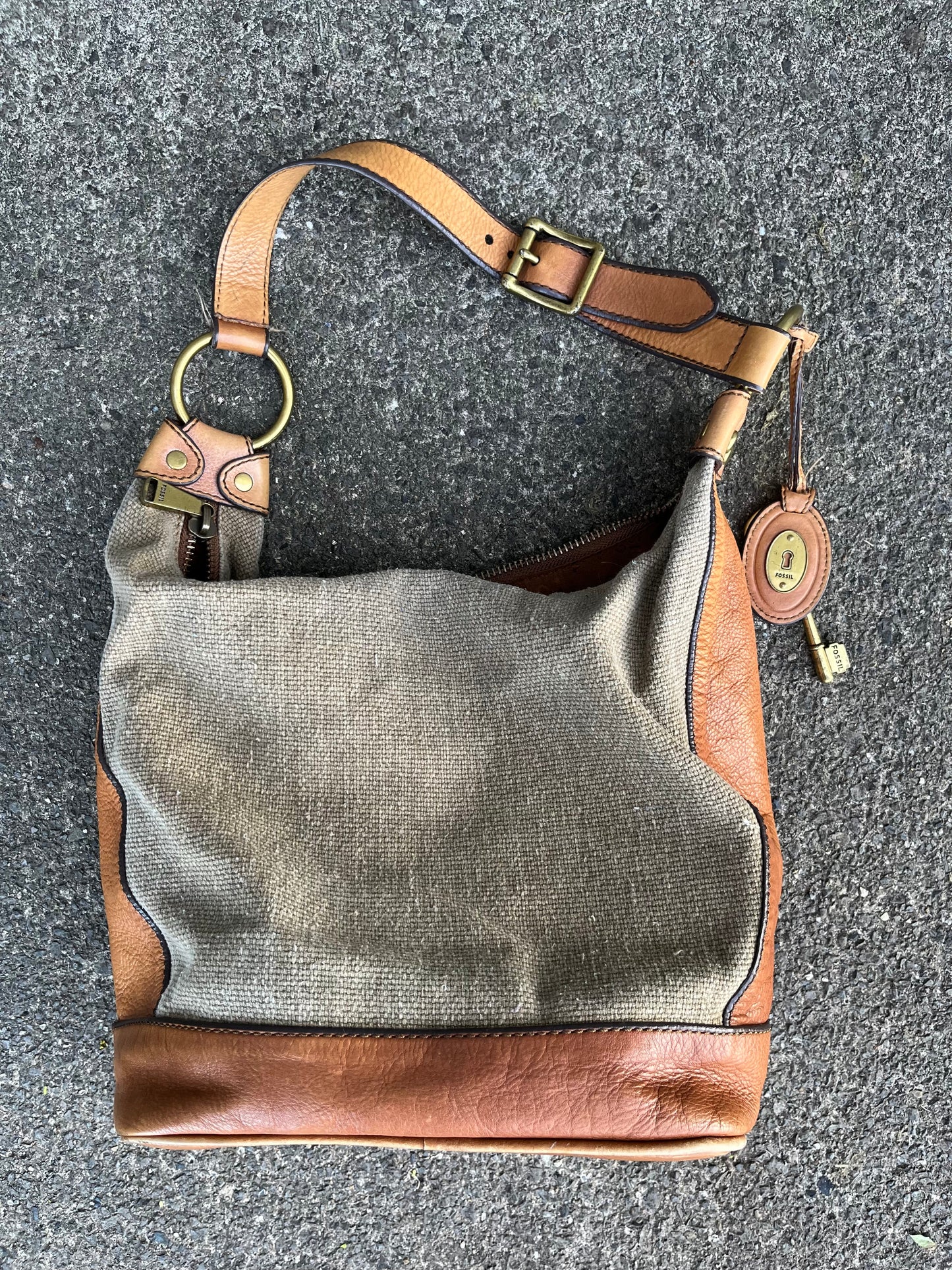 Linen&leather bag