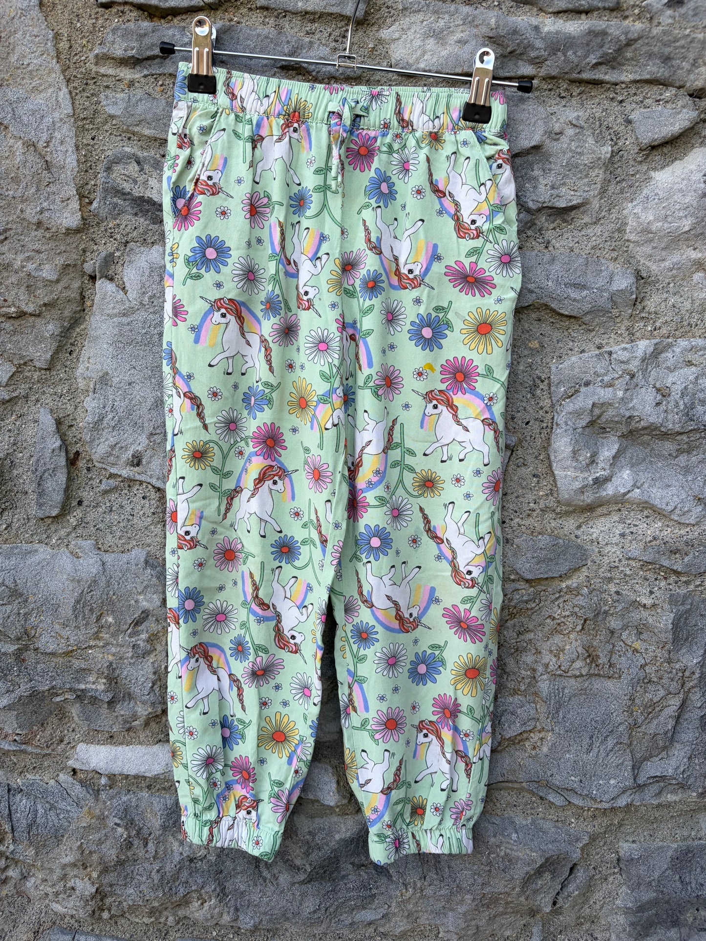 Unicorns green pants  6-7y (116-122cm)