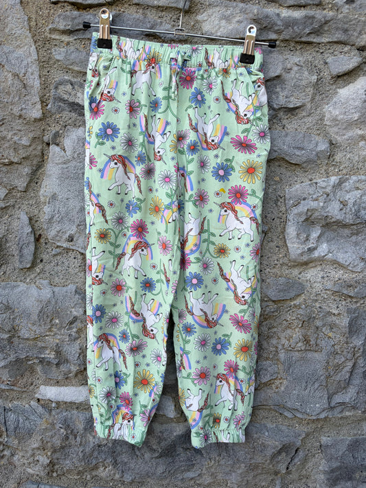 Unicorns green pants  6-7y (116-122cm)