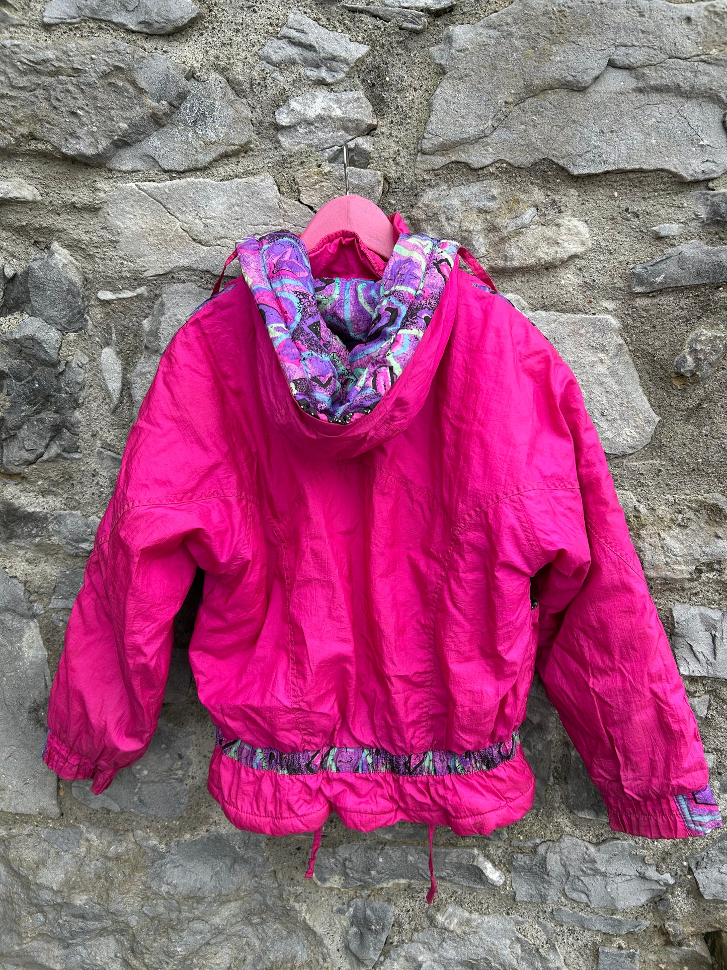 80s abstract pink jacket  10-11y (140-146cm)