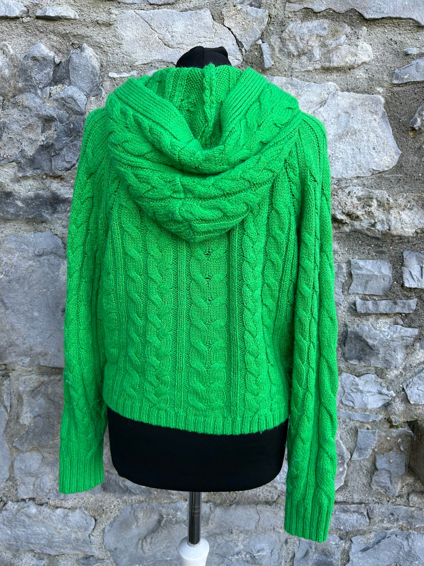 Green hooded cardigan uk 8-10
