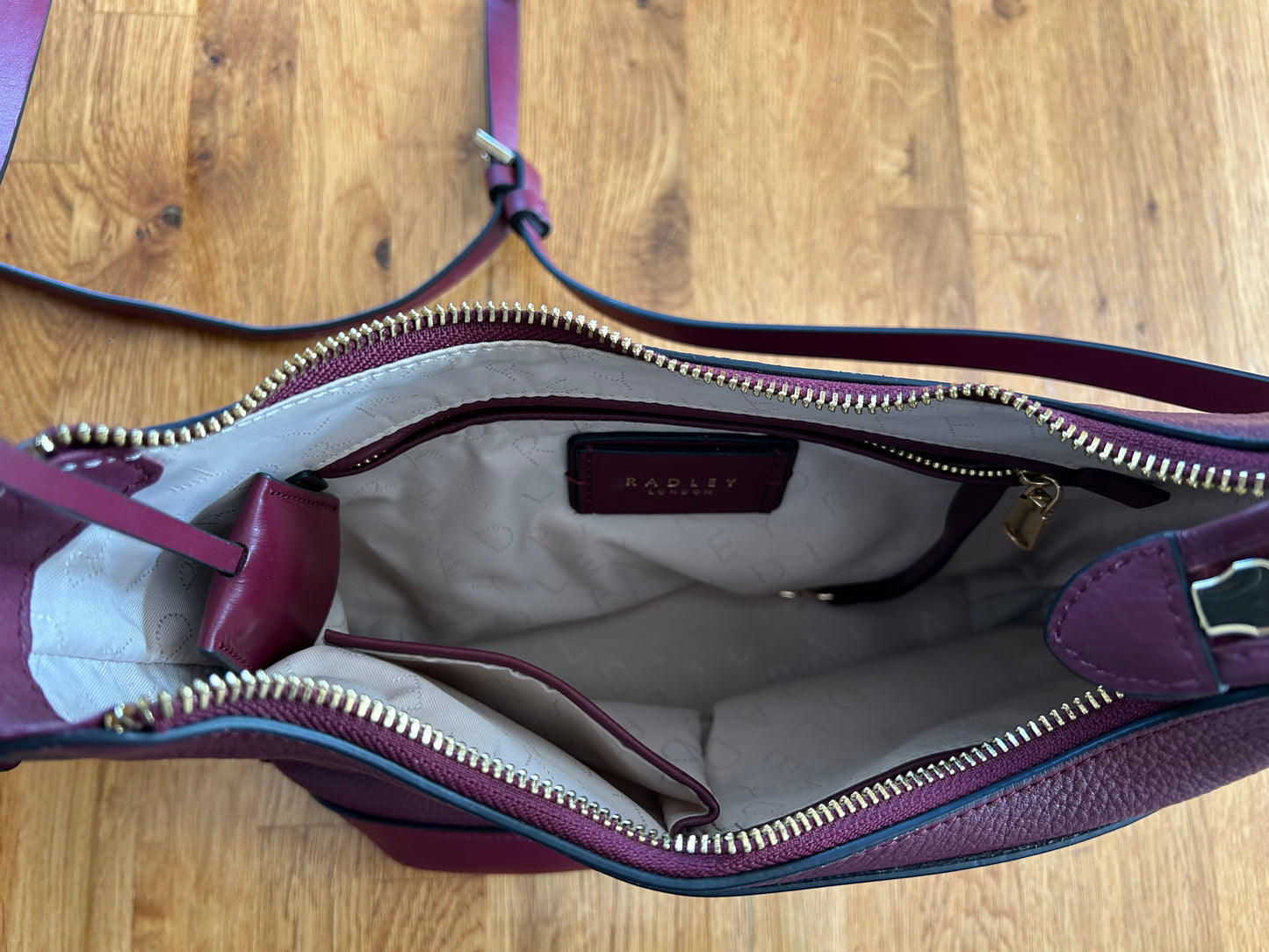 Burgundy saddle bag