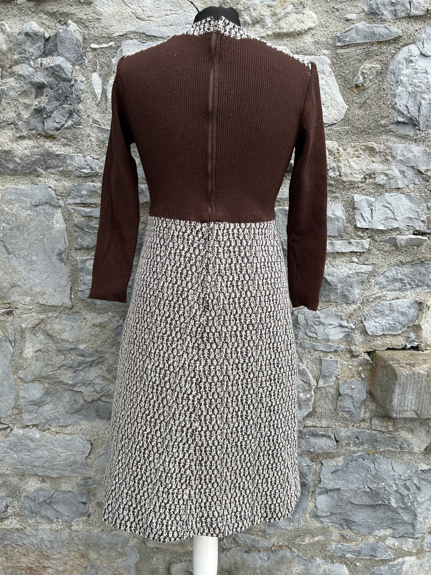 70s brown dress uk 8-10