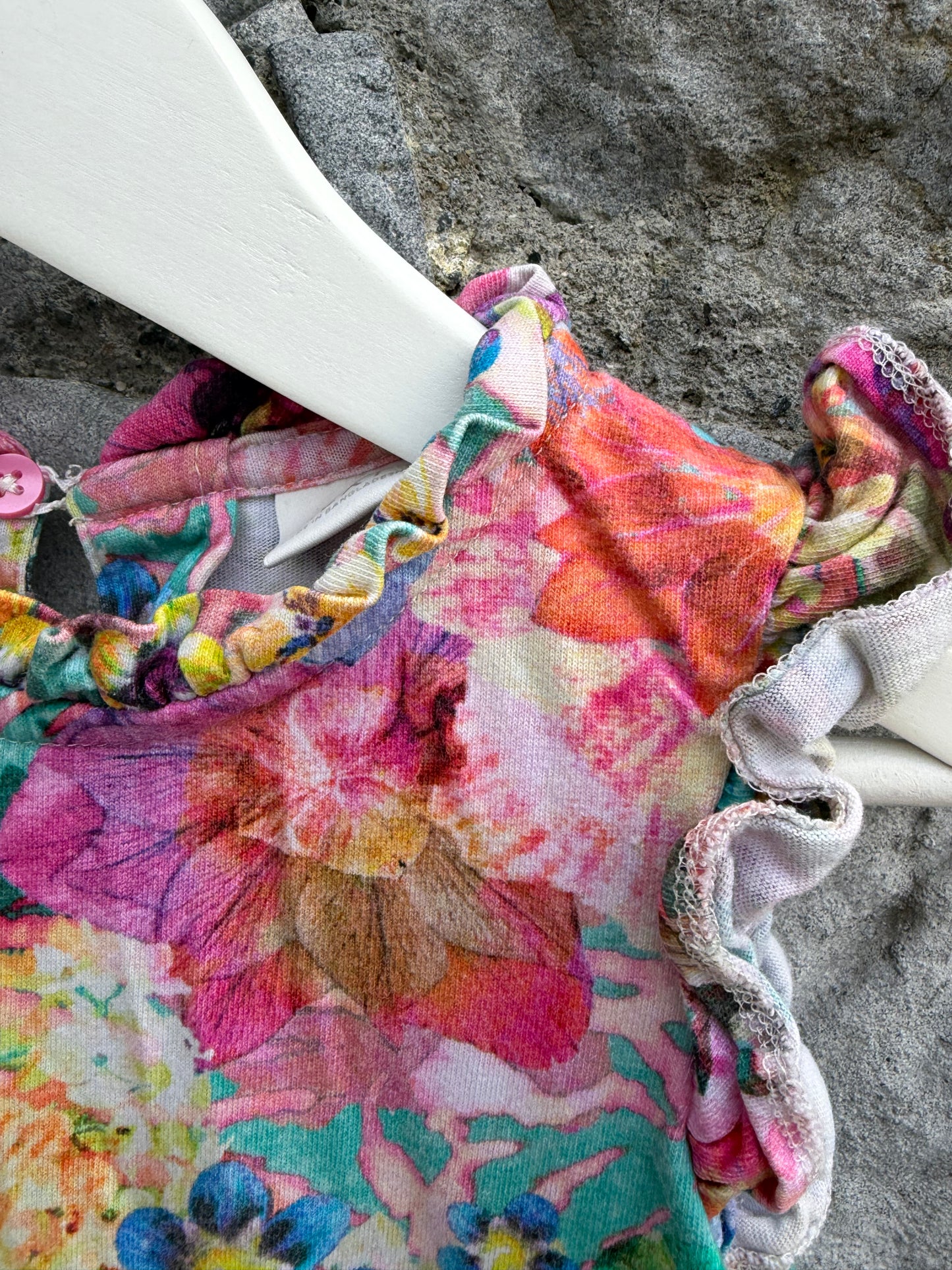 Colourful summer flowers dress  2-3y (92-98cm)