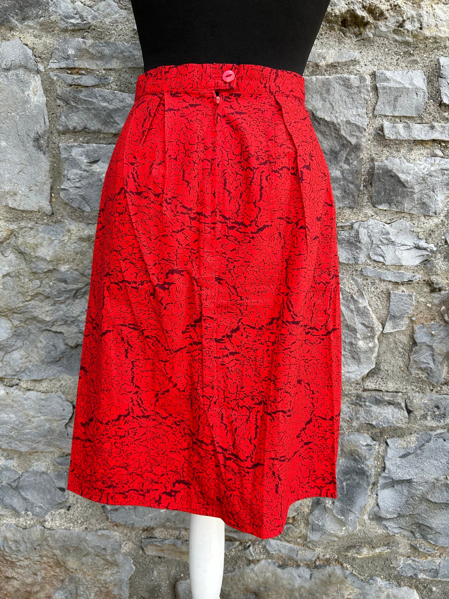 90s marble red skirt uk 8