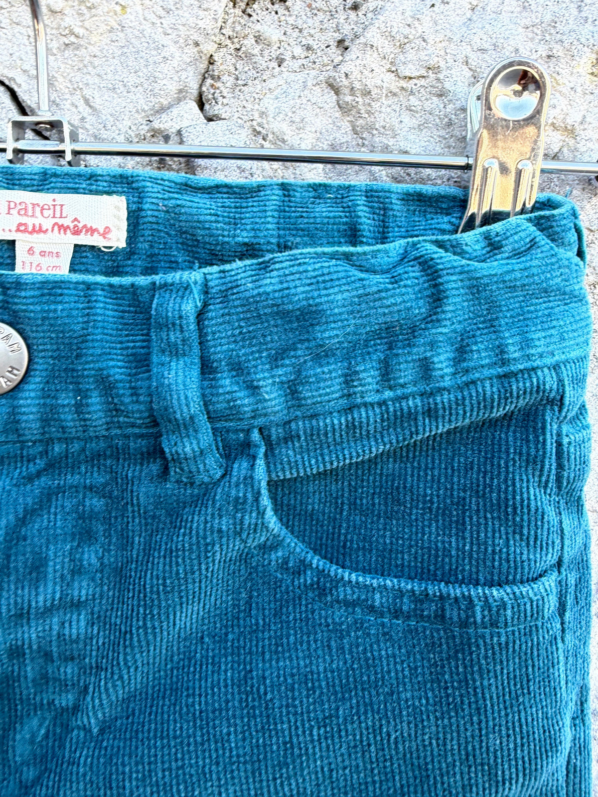 Teal cords  5-6y (110-116cm)