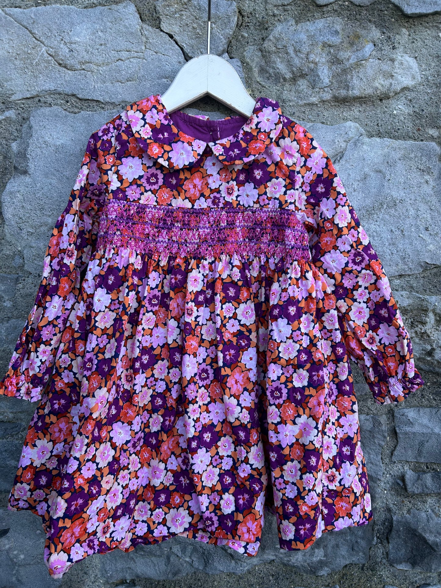 Purple flowers dress 18-24m (86-92cm)
