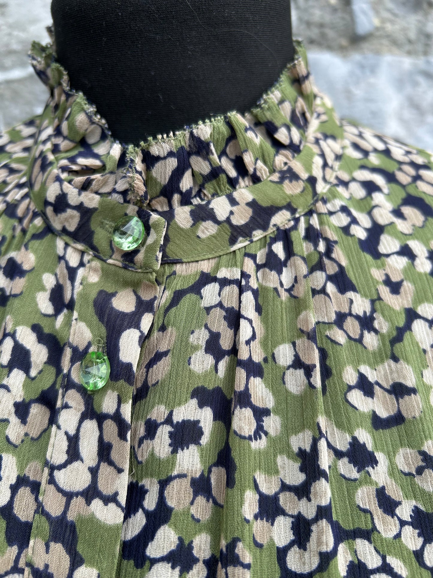 Floral green dress uk 10