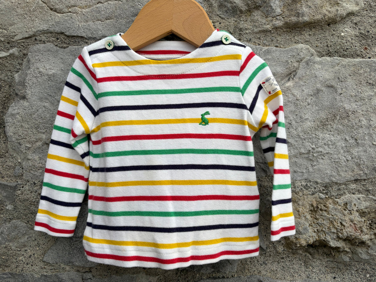 Colourful stripy top 3-6m (62-68cm)