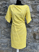 Load image into Gallery viewer, Yellow pressed flowers dress uk 10
