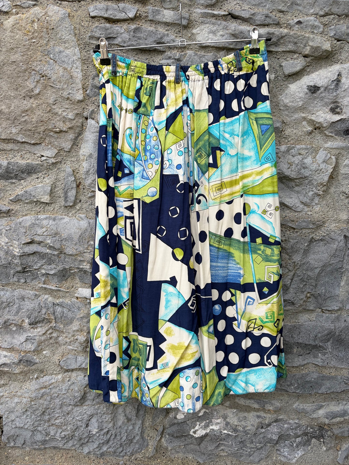 80s Meg dots patchwork skirt uk 12-14