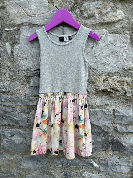 Pink parrots dress  3-4y (98-104cm)