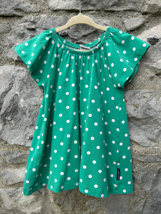 Pop polka dot green tunic  3-4y (98-104cm)