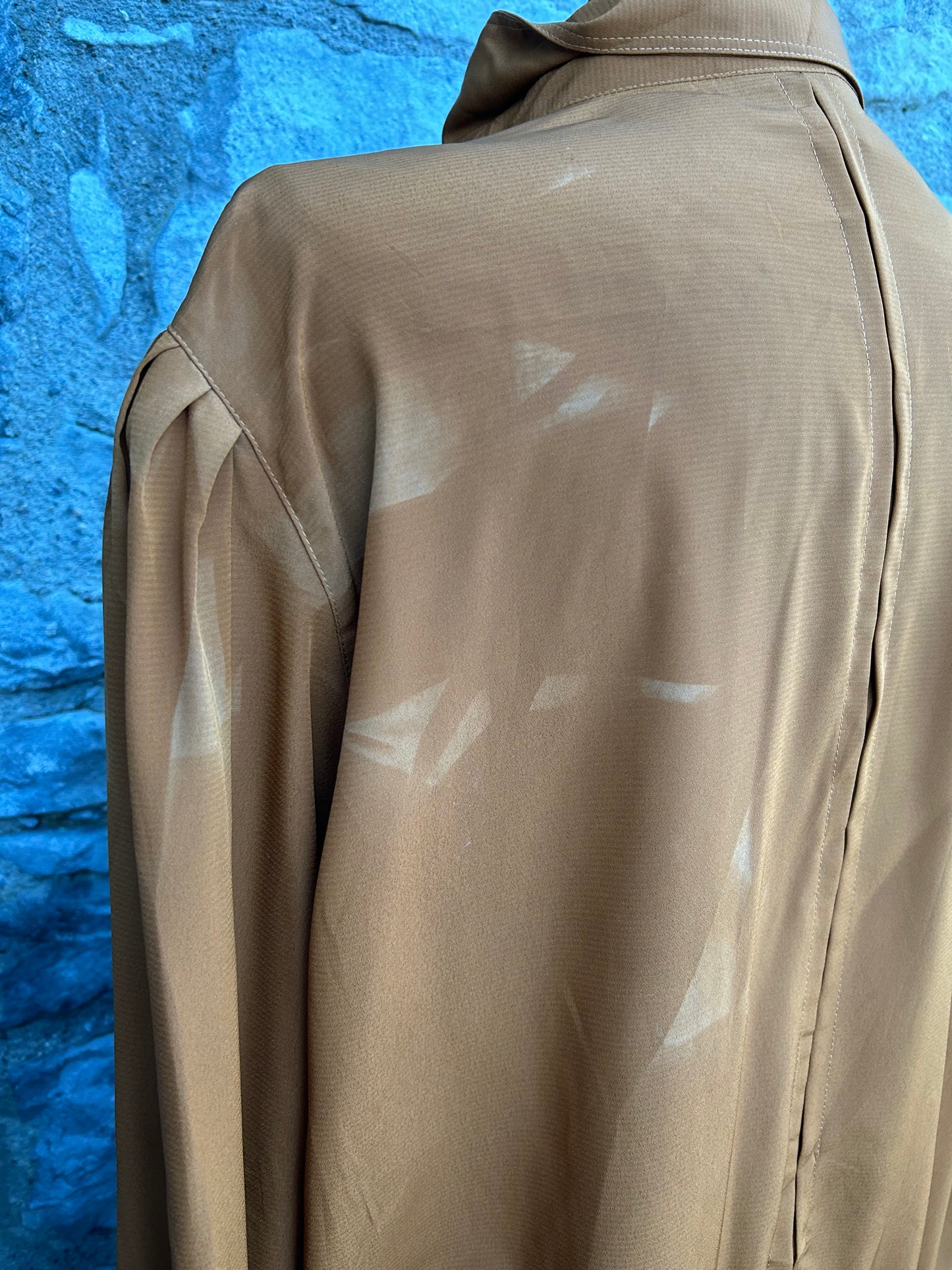 80s brown blouse uk 12-14